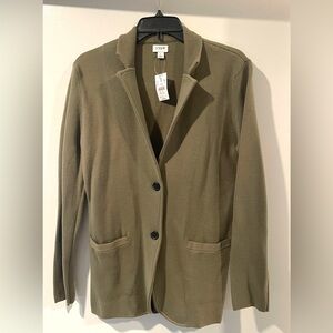 J. Crew Olive Women's Soft Blazer, NEW with tags, Size L